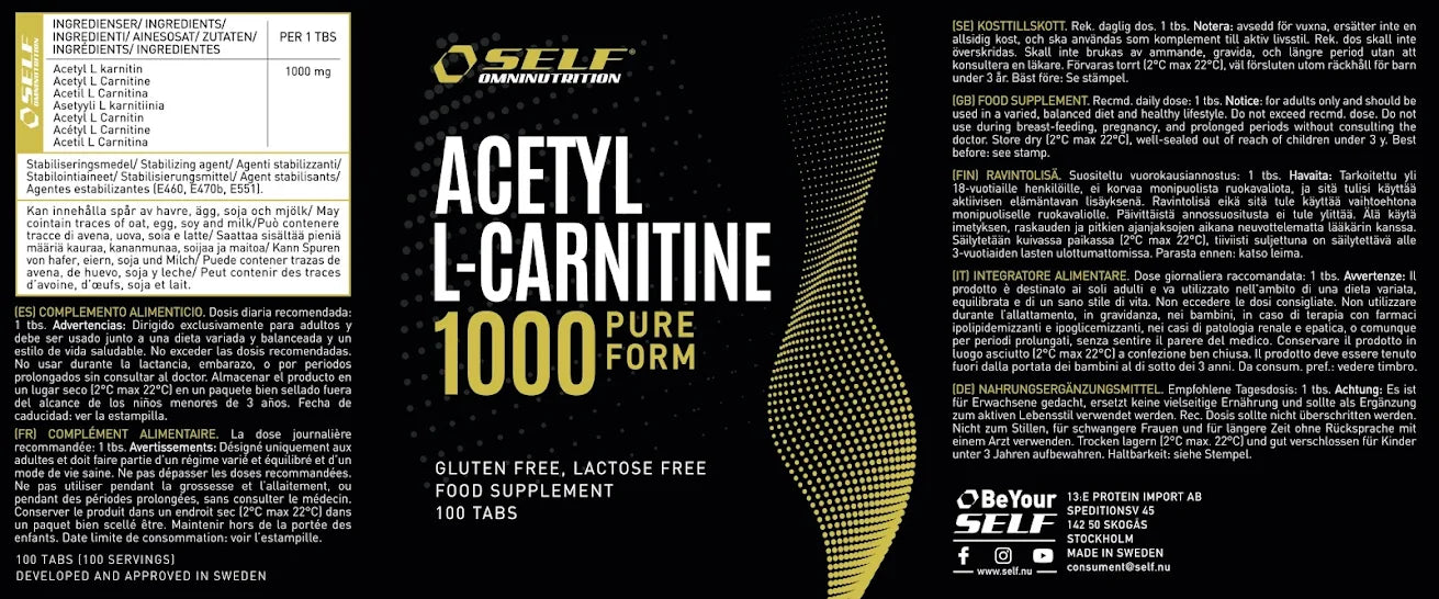 Acetyl L-Carnitine 1000 LOTTO: 133330711 SCADENZA: 11/07/27